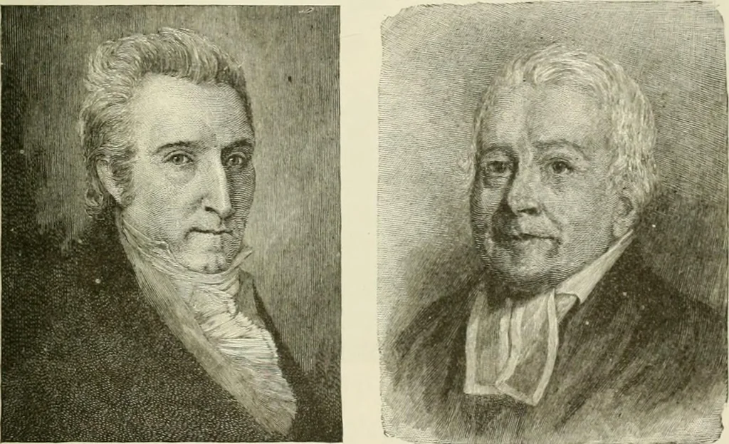 An illustration from Narrative and critical history of America, 1884, leaf 554