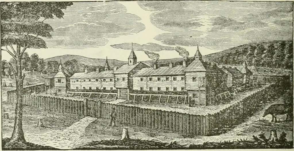An illustration from Narrative and critical history of America, 1884, leaf 555