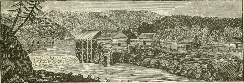 An illustration from Narrative and critical history of America, 1884, leaf 558