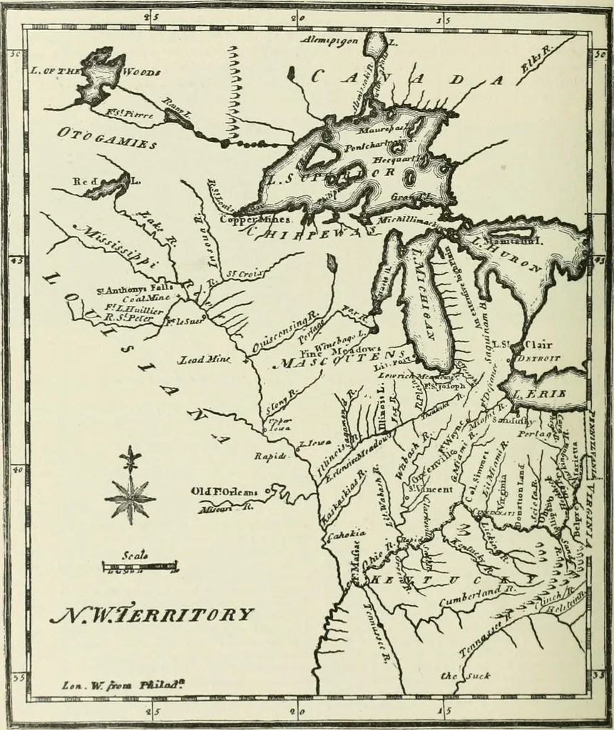 An illustration from Narrative and critical history of America, 1884, leaf 559