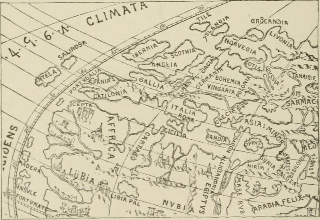An illustration from Narrative and critical history of America, 1884, leaf 113