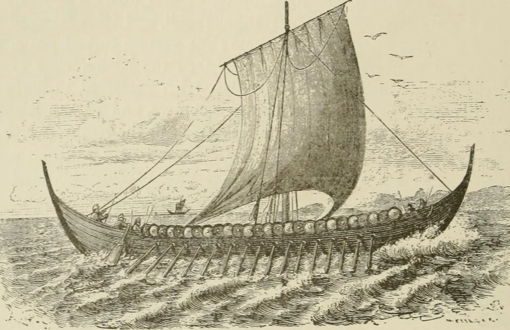 An illustration from Narrative and critical history of America, 1884, leaf 119