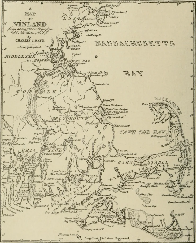An illustration from Narrative and critical history of America, 1884, leaf 157