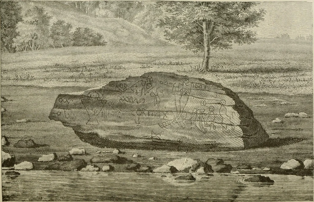 An illustration from Narrative and critical history of America, 1884, leaf 158