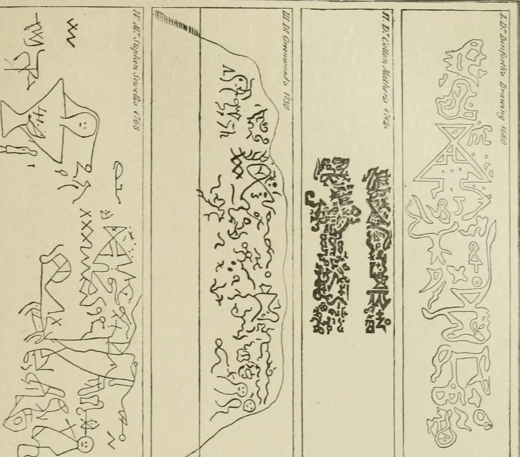 An illustration from Narrative and critical history of America, 1884, leaf 160