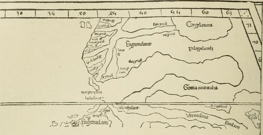 An illustration from Narrative and critical history of America, 1884, leaf 179
