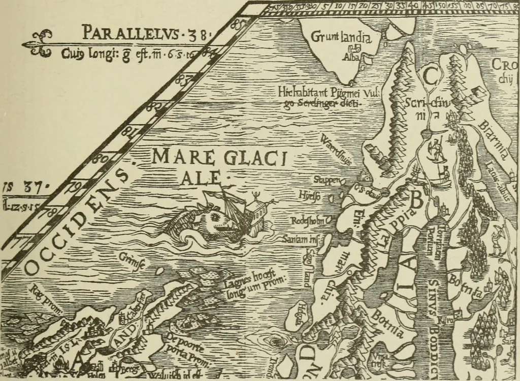 An illustration from Narrative and critical history of America, 1884, leaf 182