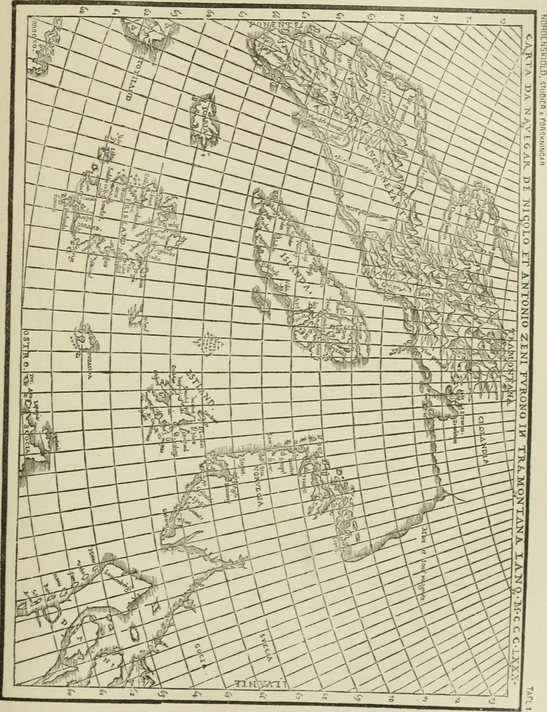An illustration from Narrative and critical history of America, 1884, leaf 184