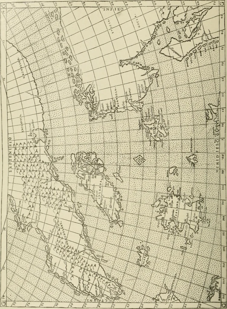 An illustration from Narrative and critical history of America, 1884, leaf 185