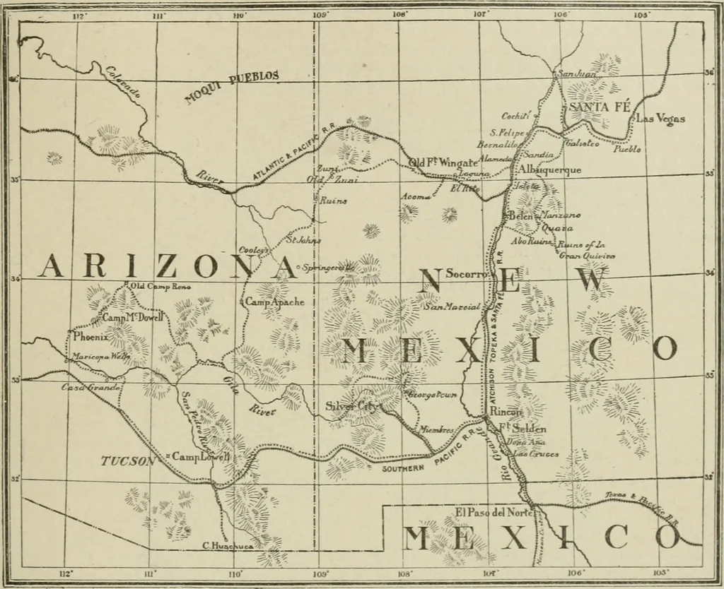 An illustration from Narrative and critical history of America, 1884, leaf 454