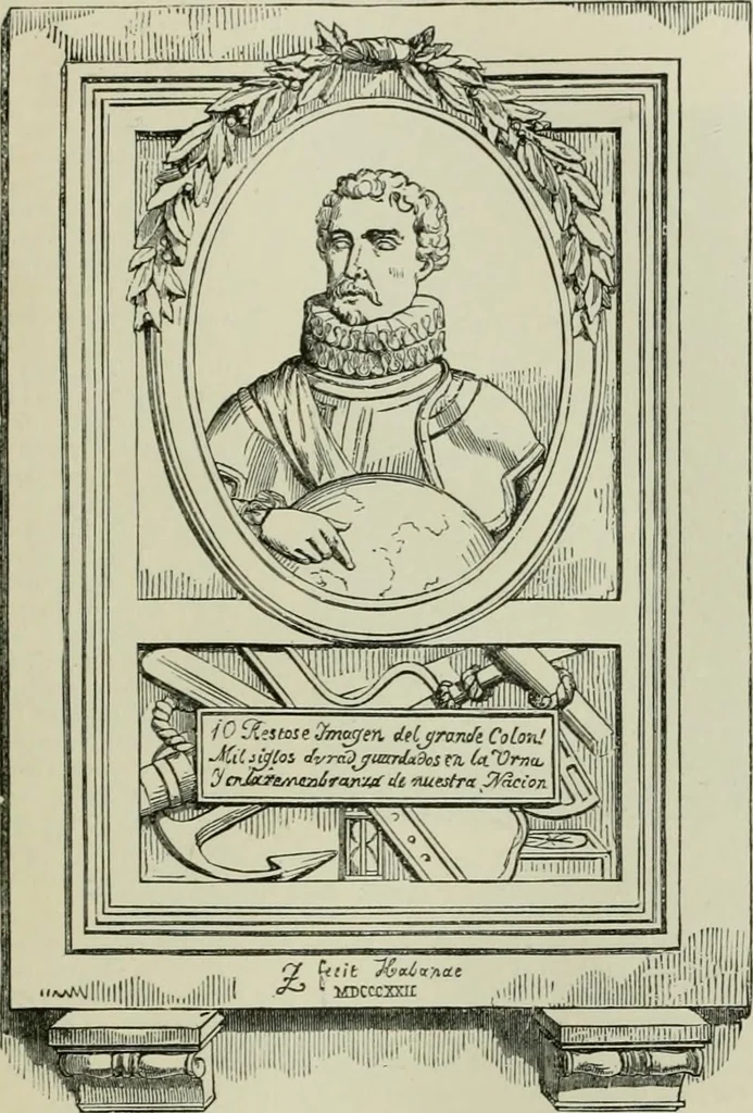 An illustration from Narrative and critical history of America, 1884, leaf 102
