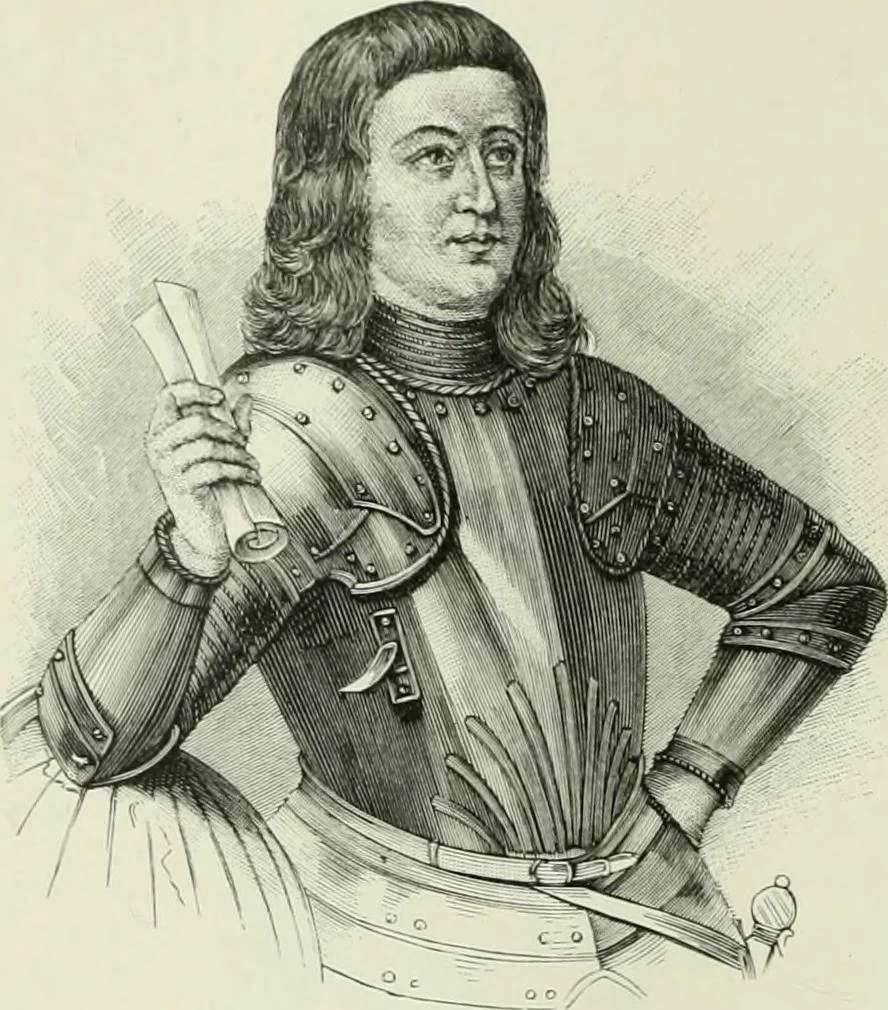 An illustration from Narrative and critical history of America, 1884, leaf 129