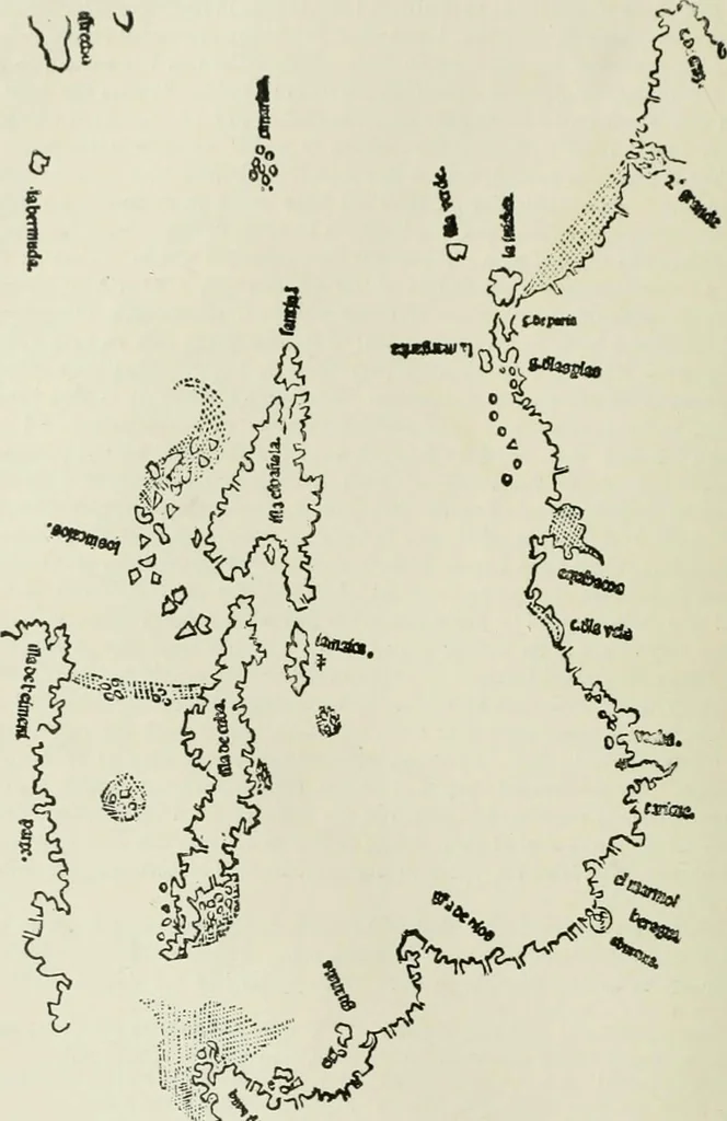 An illustration from Narrative and critical history of America, 1884, leaf 135
