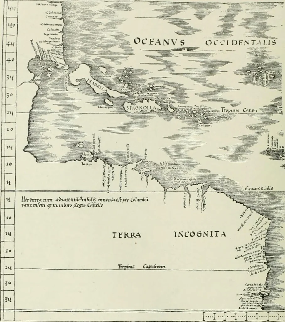 An illustration from Narrative and critical history of America, 1884, leaf 137