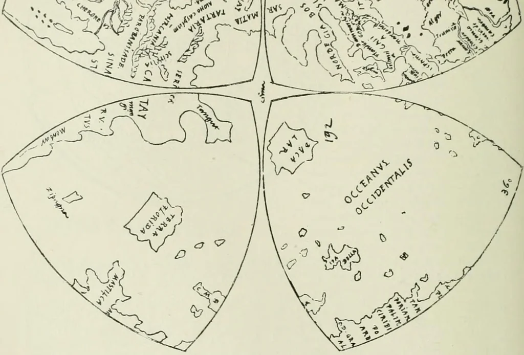 An illustration from Narrative and critical history of America, 1884, leaf 149