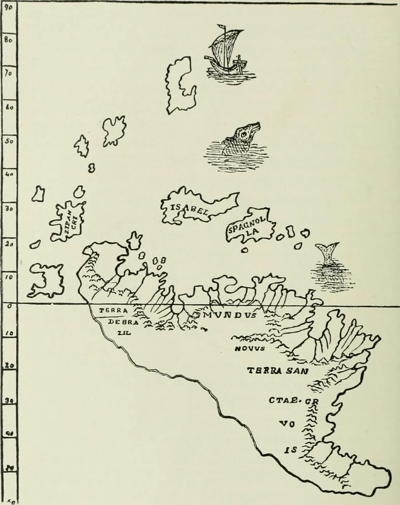 An illustration from Narrative and critical history of America, 1884, leaf 195