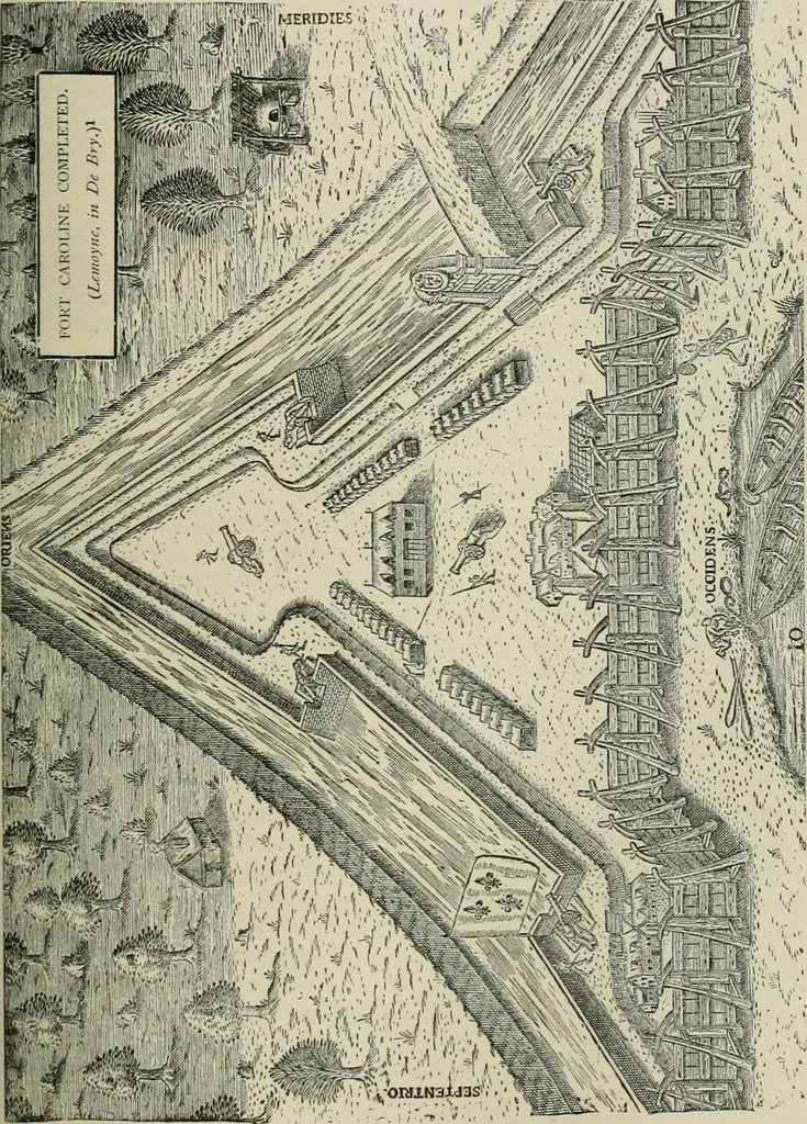 An illustration from Narrative and critical history of America, 1884, leaf 294