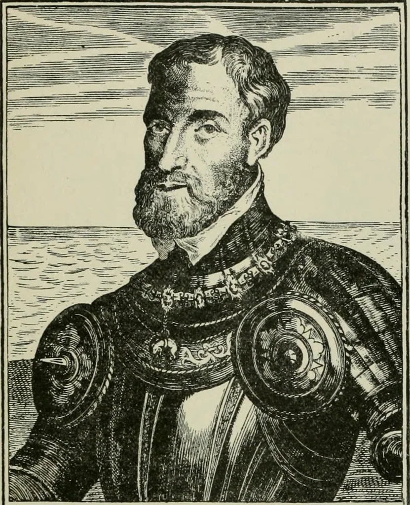 An illustration from Narrative and critical history of America, 1884, leaf 398