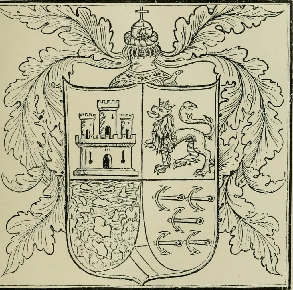 An illustration from Narrative and critical history of America, 1884, leaf 40