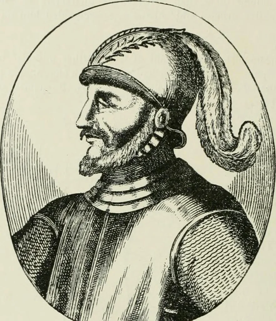 An illustration from Narrative and critical history of America, 1884, leaf 415