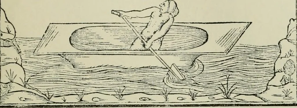 An illustration from Narrative and critical history of America, 1884, leaf 42