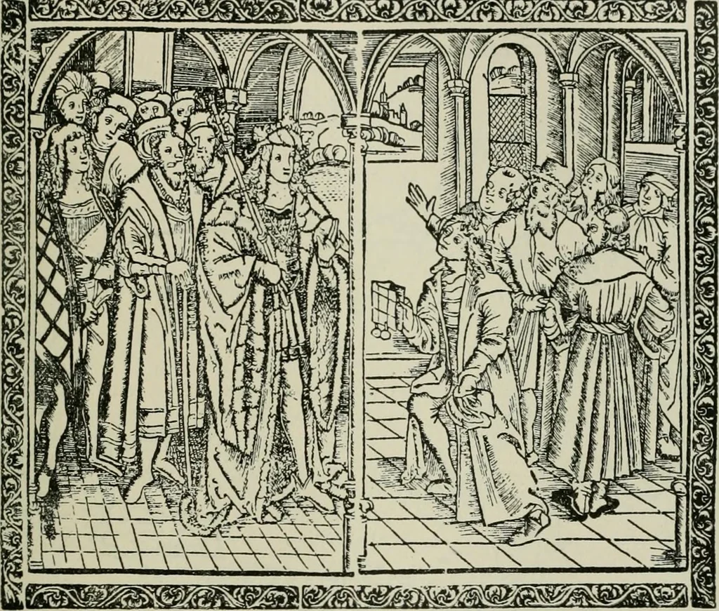 An illustration from Narrative and critical history of America, 1884, leaf 430