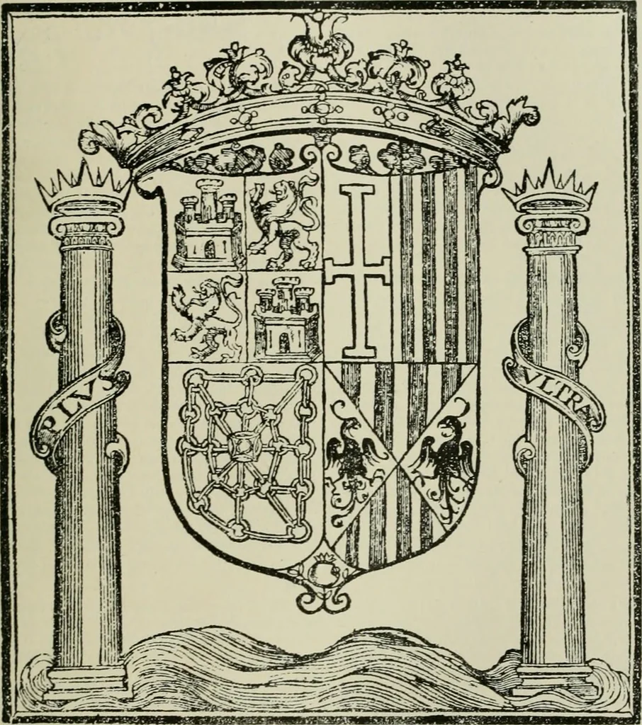 An illustration from Narrative and critical history of America, 1884, leaf 442