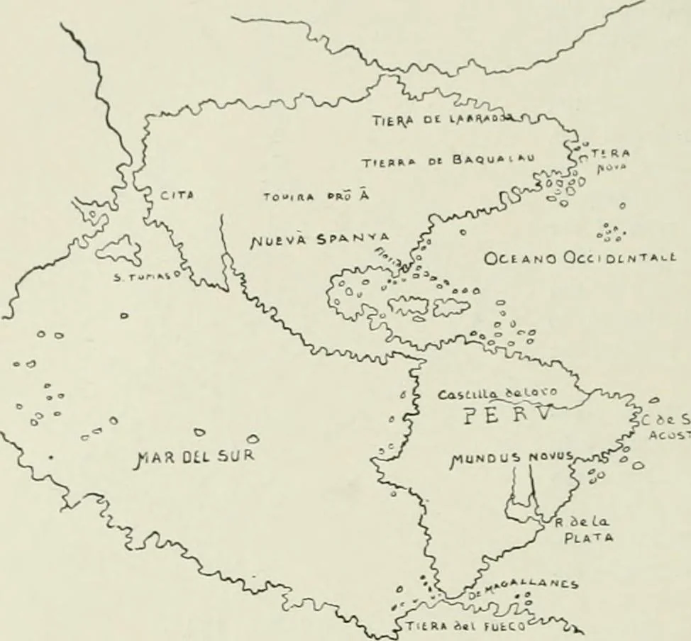 An illustration from Narrative and critical history of America, 1884, leaf 481