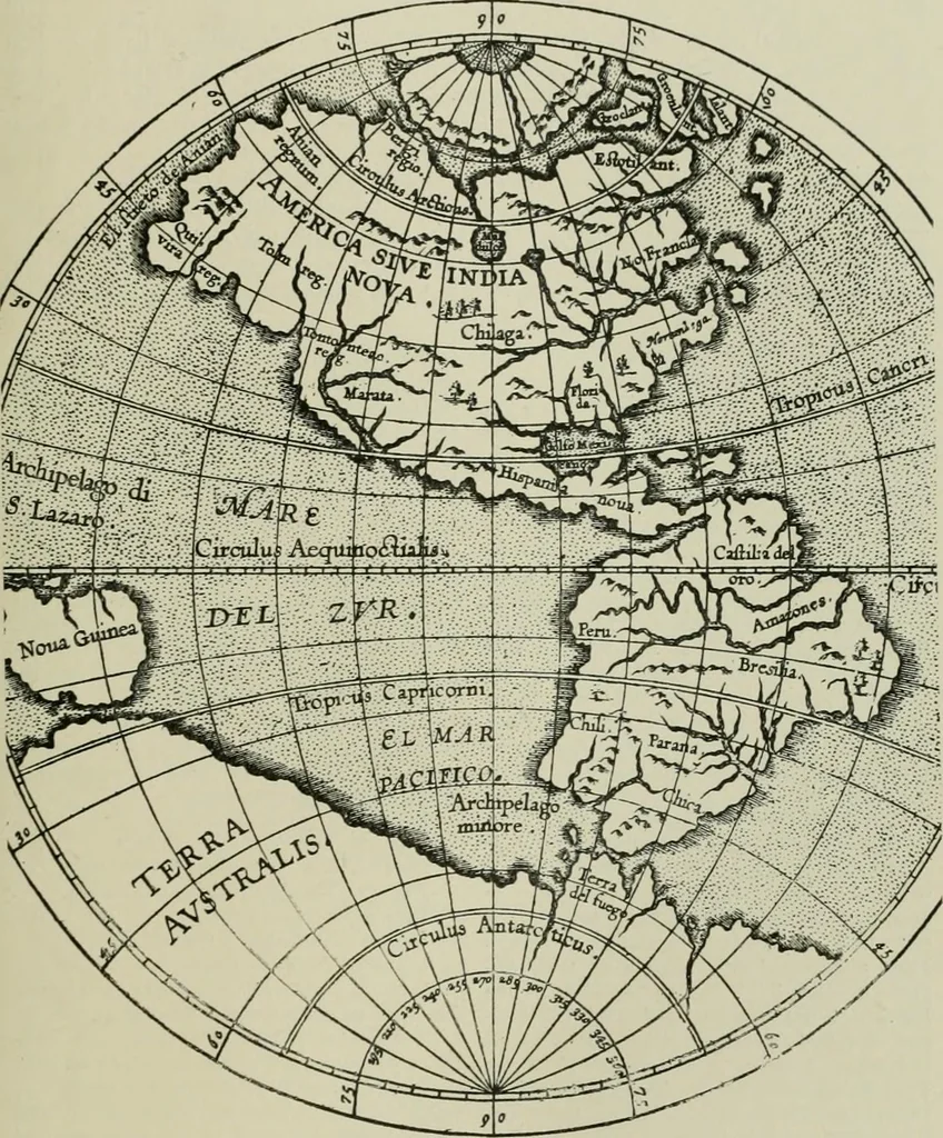 An illustration from Narrative and critical history of America, 1884, leaf 490