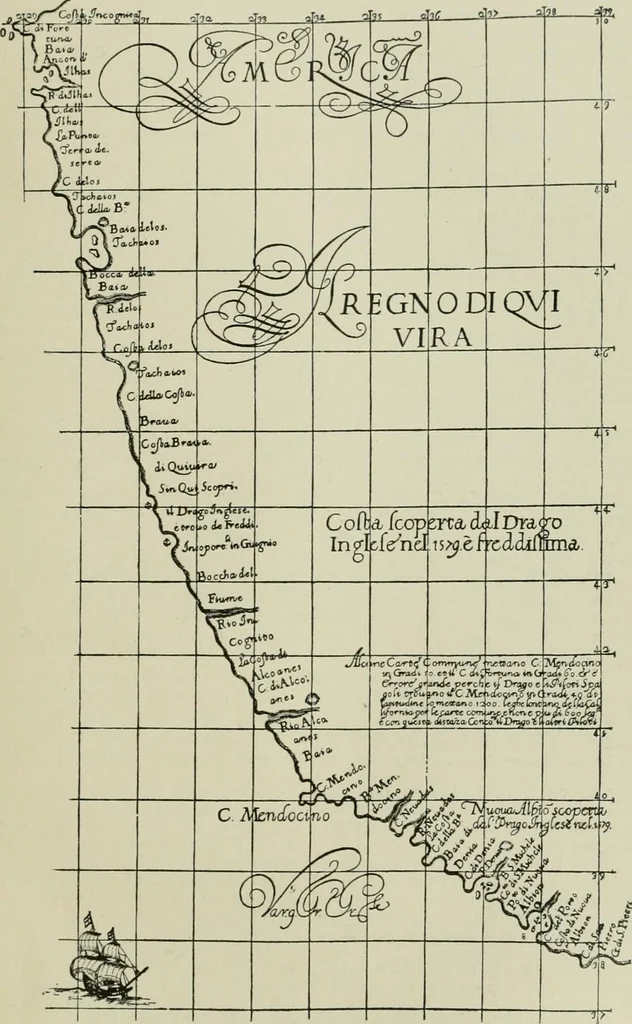 An illustration from Narrative and critical history of America, 1884, leaf 496