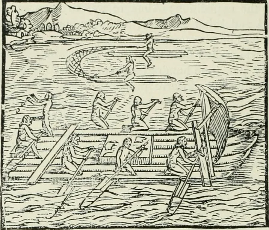 An illustration from Narrative and critical history of America, 1884, leaf 539