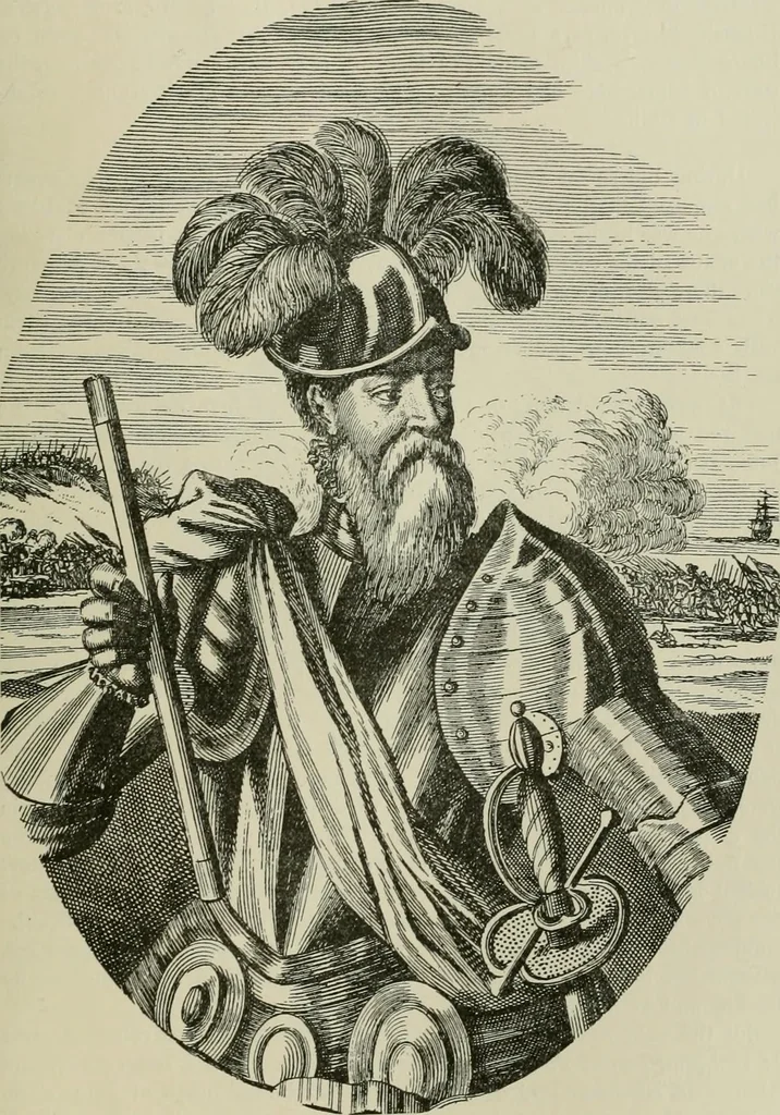 An illustration from Narrative and critical history of America, 1884, leaf 564