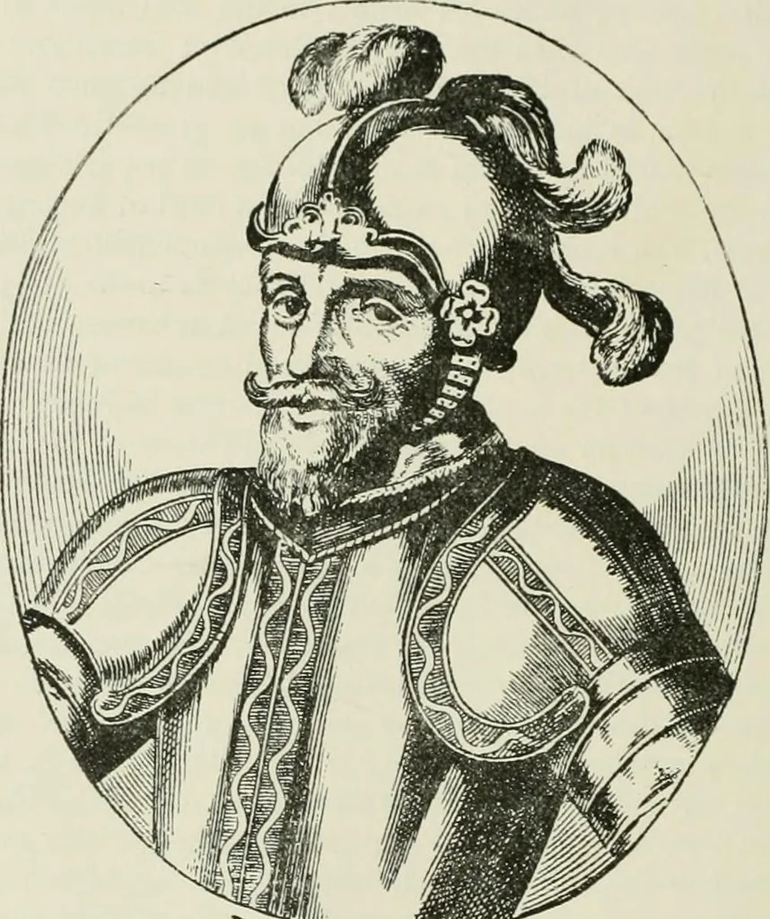 An illustration from Narrative and critical history of America, 1884, leaf 575