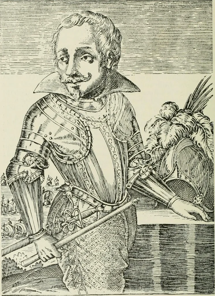 An illustration from Narrative and critical history of America, 1884, leaf 581