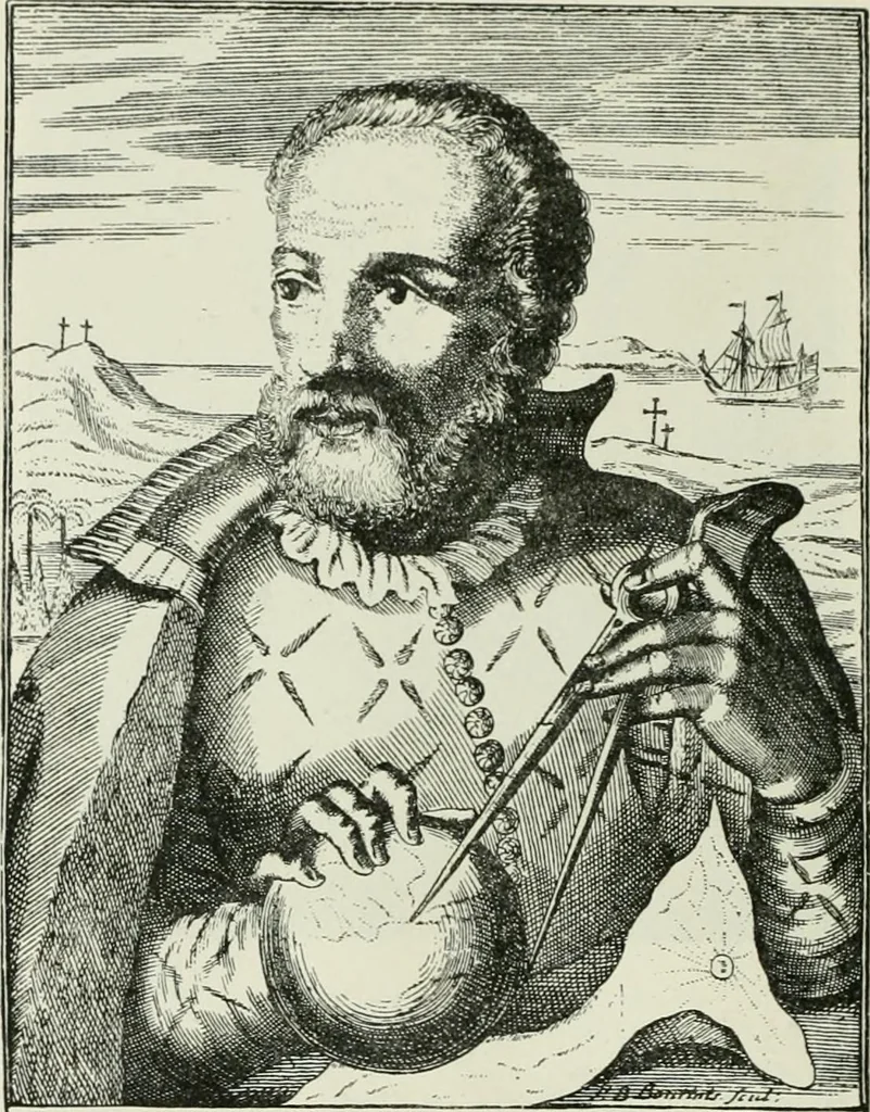 An illustration from Narrative and critical history of America, 1884, leaf 625