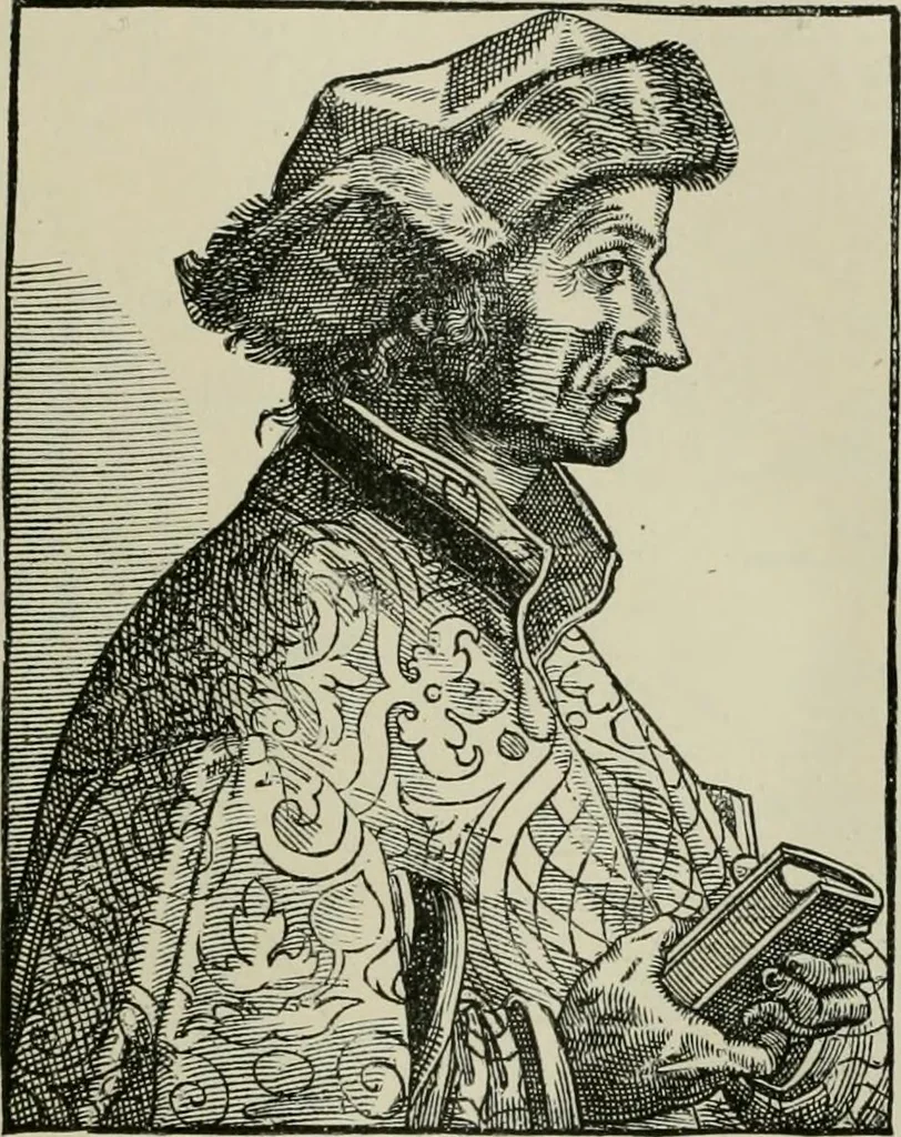 An illustration from Narrative and critical history of America, 1884, leaf 84