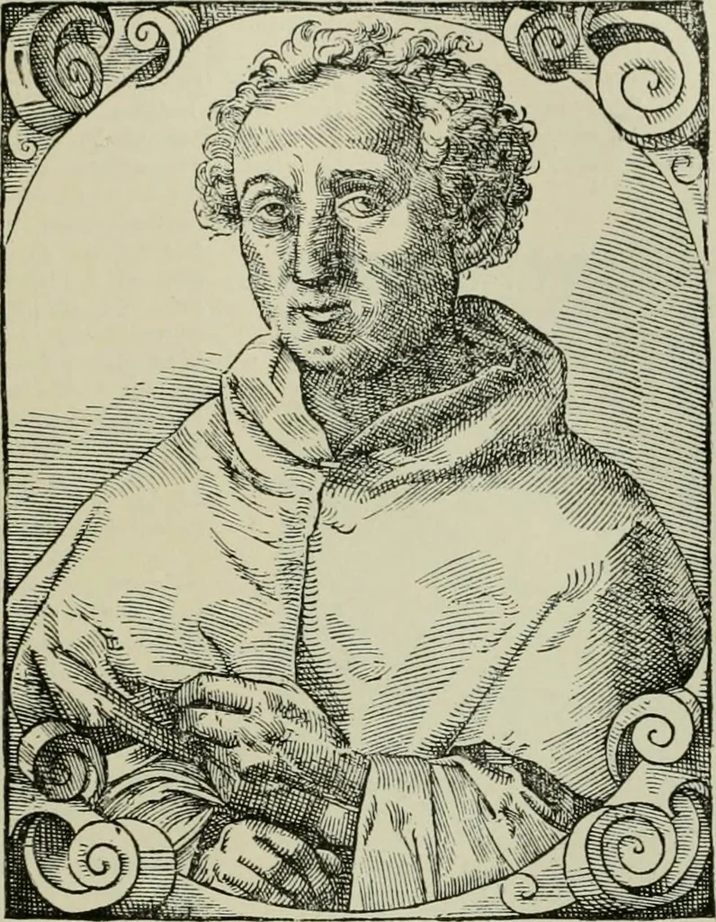 An illustration from Narrative and critical history of America, 1884, leaf 96