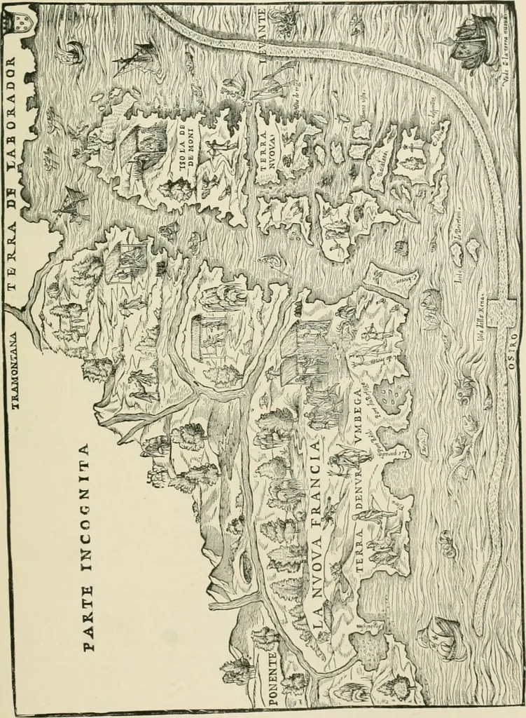 An illustration from Narrative and critical history of America, 1884, leaf 138