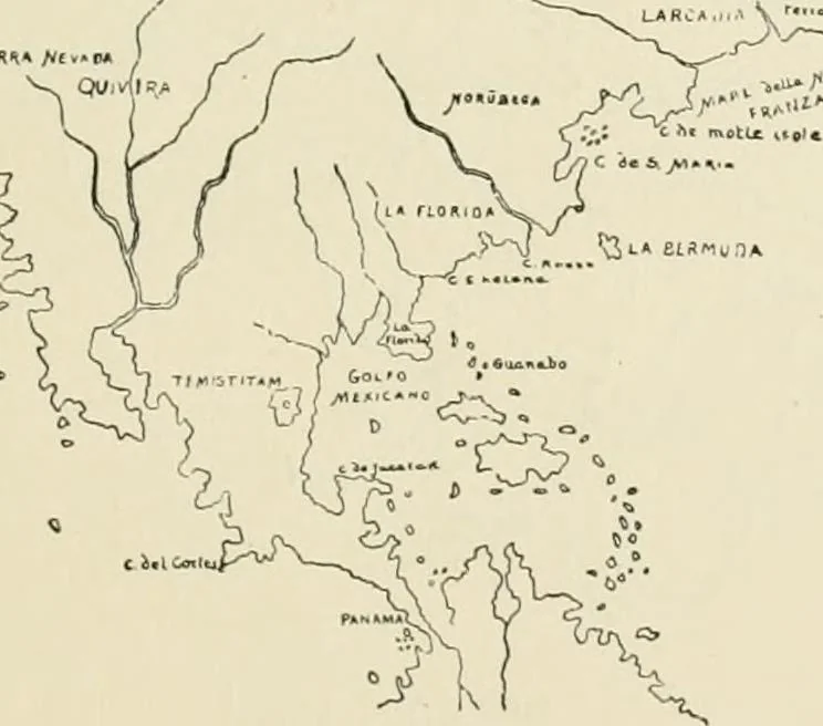 An illustration from Narrative and critical history of America, 1884, leaf 140