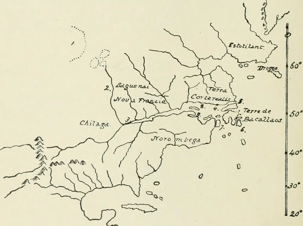 An illustration from Narrative and critical history of America, 1884, leaf 141