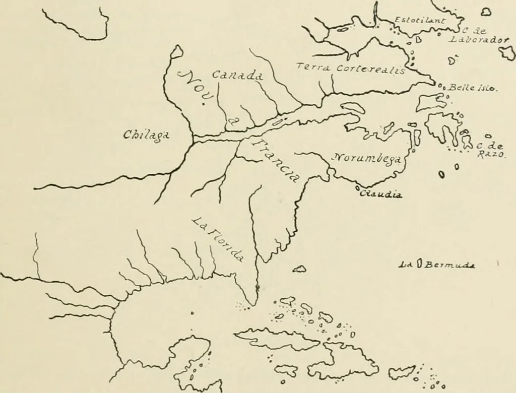 An illustration from Narrative and critical history of America, 1884, leaf 142