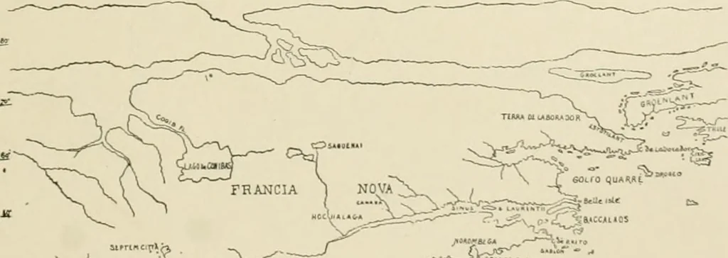 An illustration from Narrative and critical history of America, 1884, leaf 144