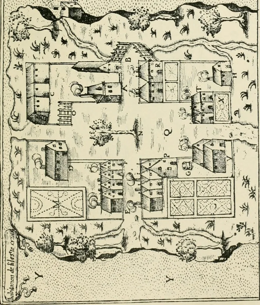 An illustration from Narrative and critical history of America, 1884, leaf 186