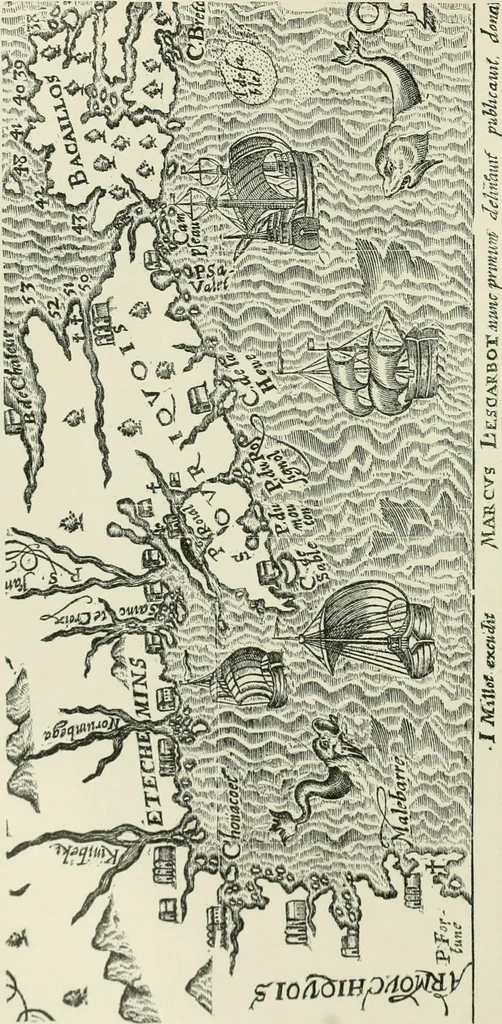 An illustration from Narrative and critical history of America, 1884, leaf 199