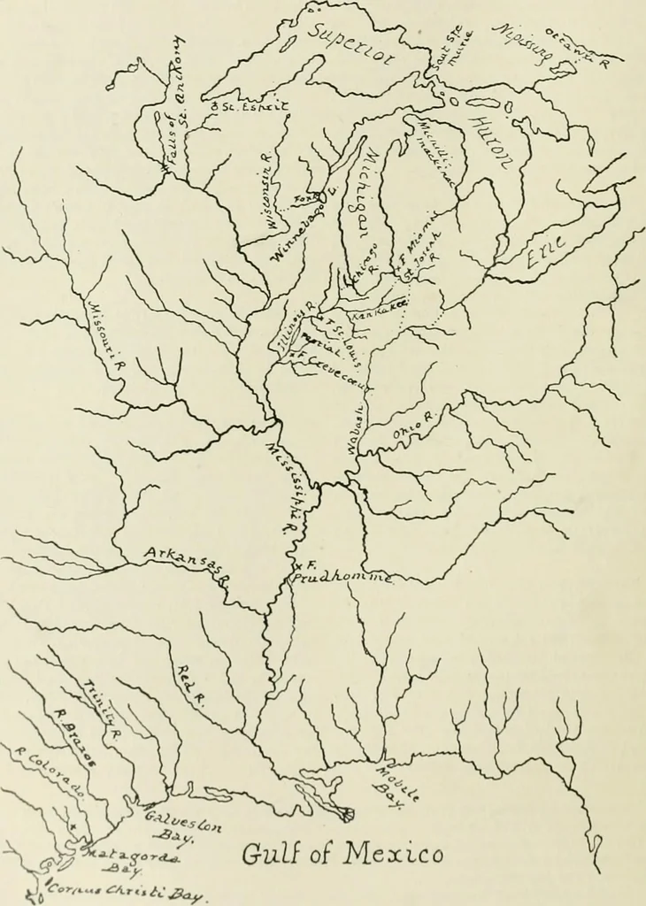 An illustration from Narrative and critical history of America, 1884, leaf 247