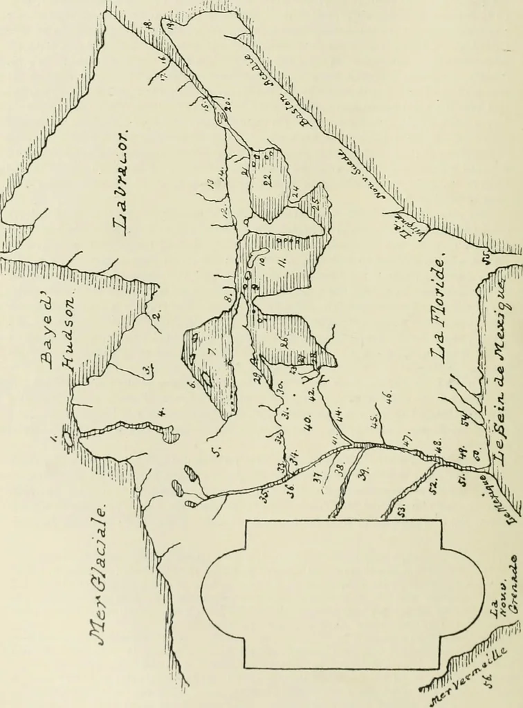 An illustration from Narrative and critical history of America, 1884, leaf 255