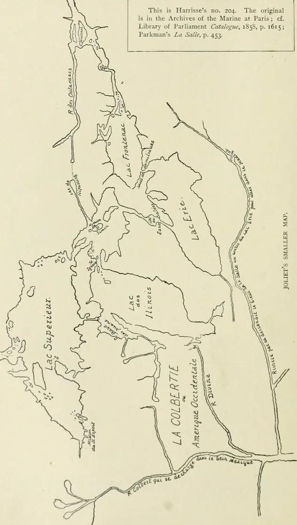 An illustration from Narrative and critical history of America, 1884, leaf 261
