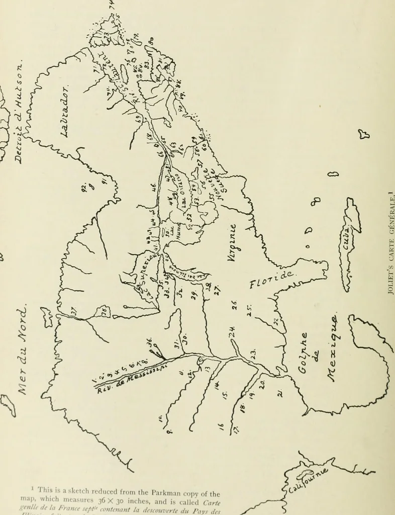 An illustration from Narrative and critical history of America, 1884, leaf 265