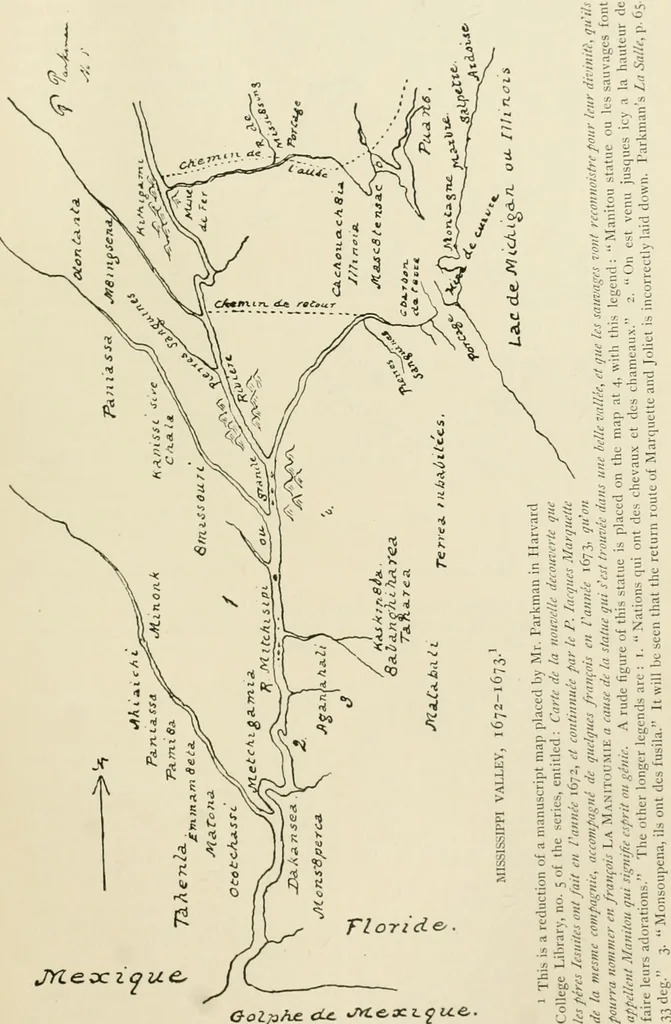 An illustration from Narrative and critical history of America, 1884, leaf 268