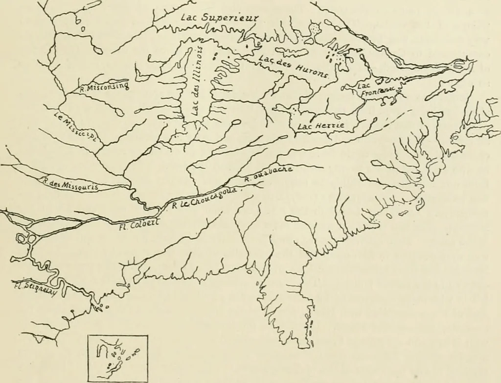 An illustration from Narrative and critical history of America, 1884, leaf 284